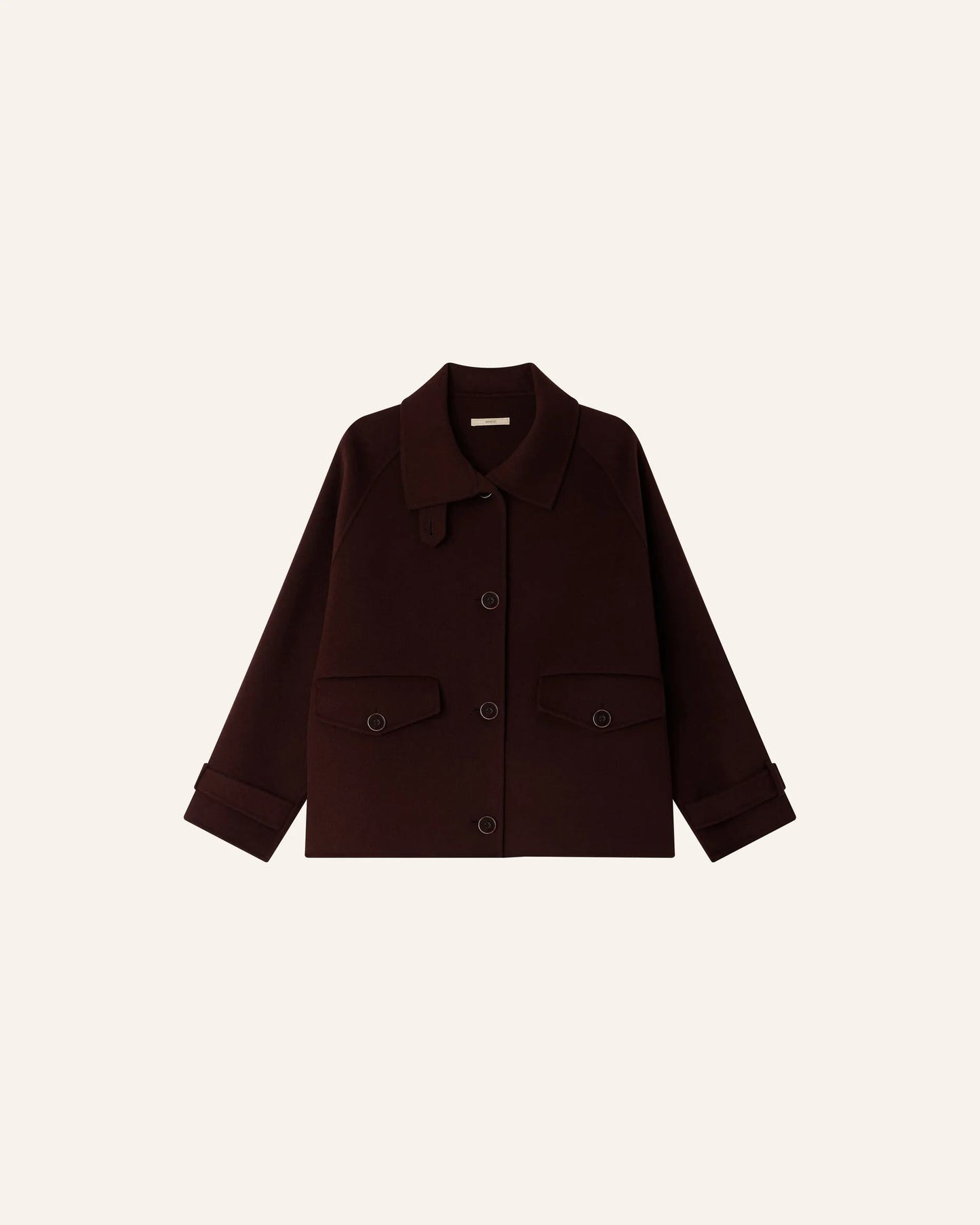 Sessun | Valley Nevado Velvet Flannel Raglan Coat - Espresso