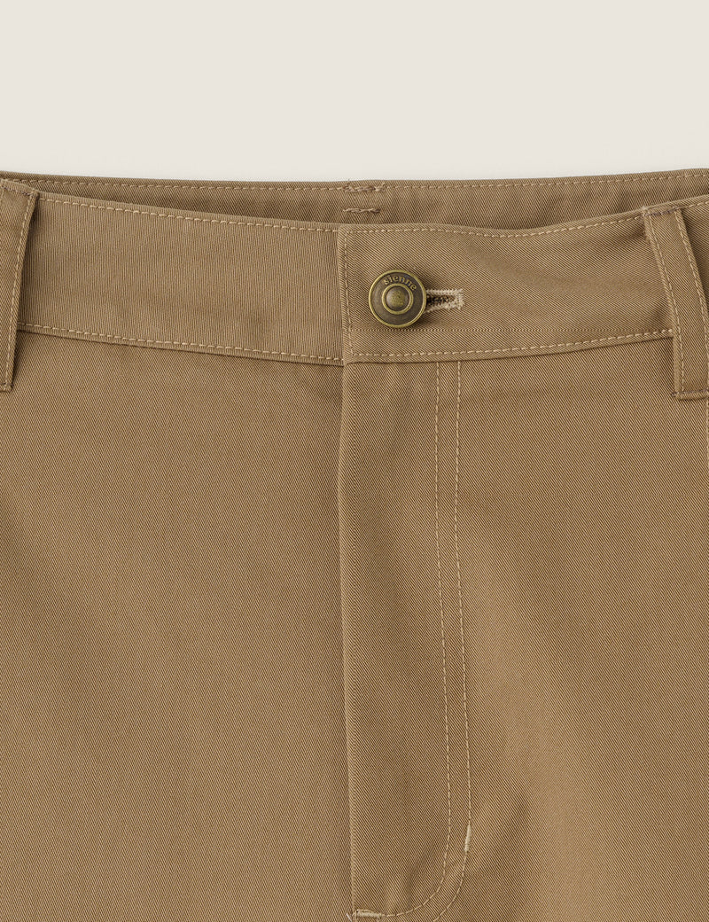 Pants G4wpt01m9 Curved Cotton Brown