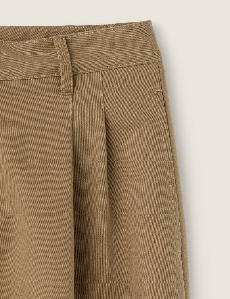 Pants G4wpt01m9 Curved Cotton Brown