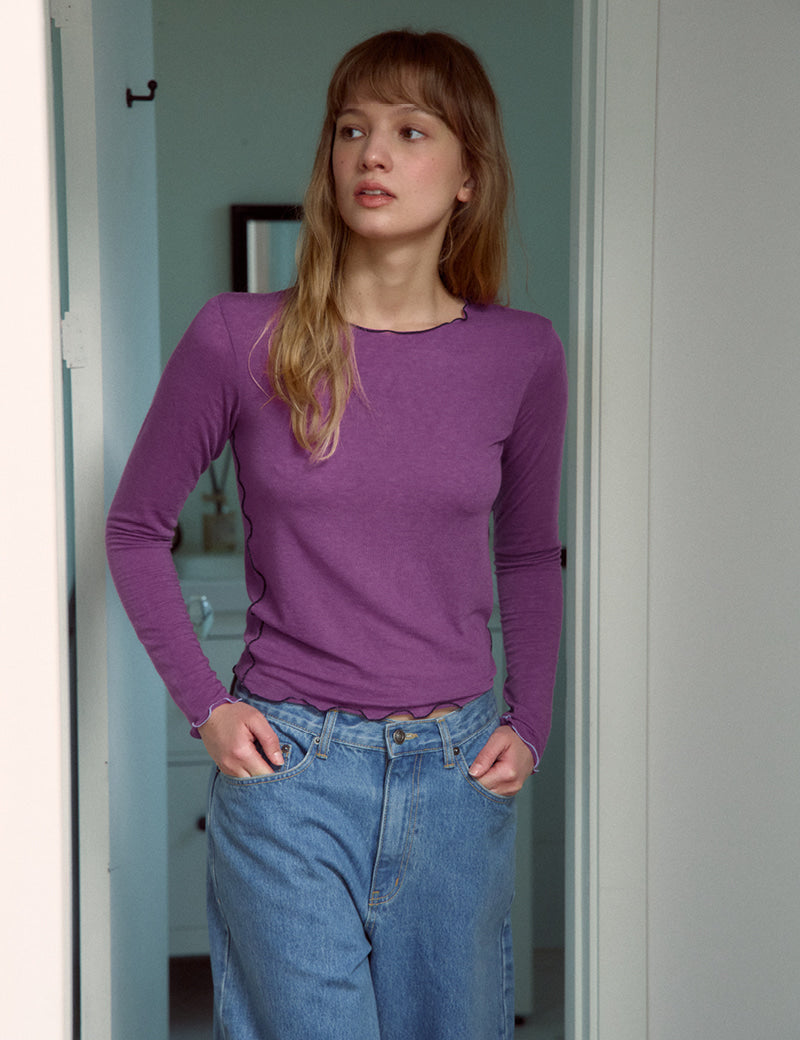 Tshirt G4wts04f6 Layered Sleeve Light-Pink