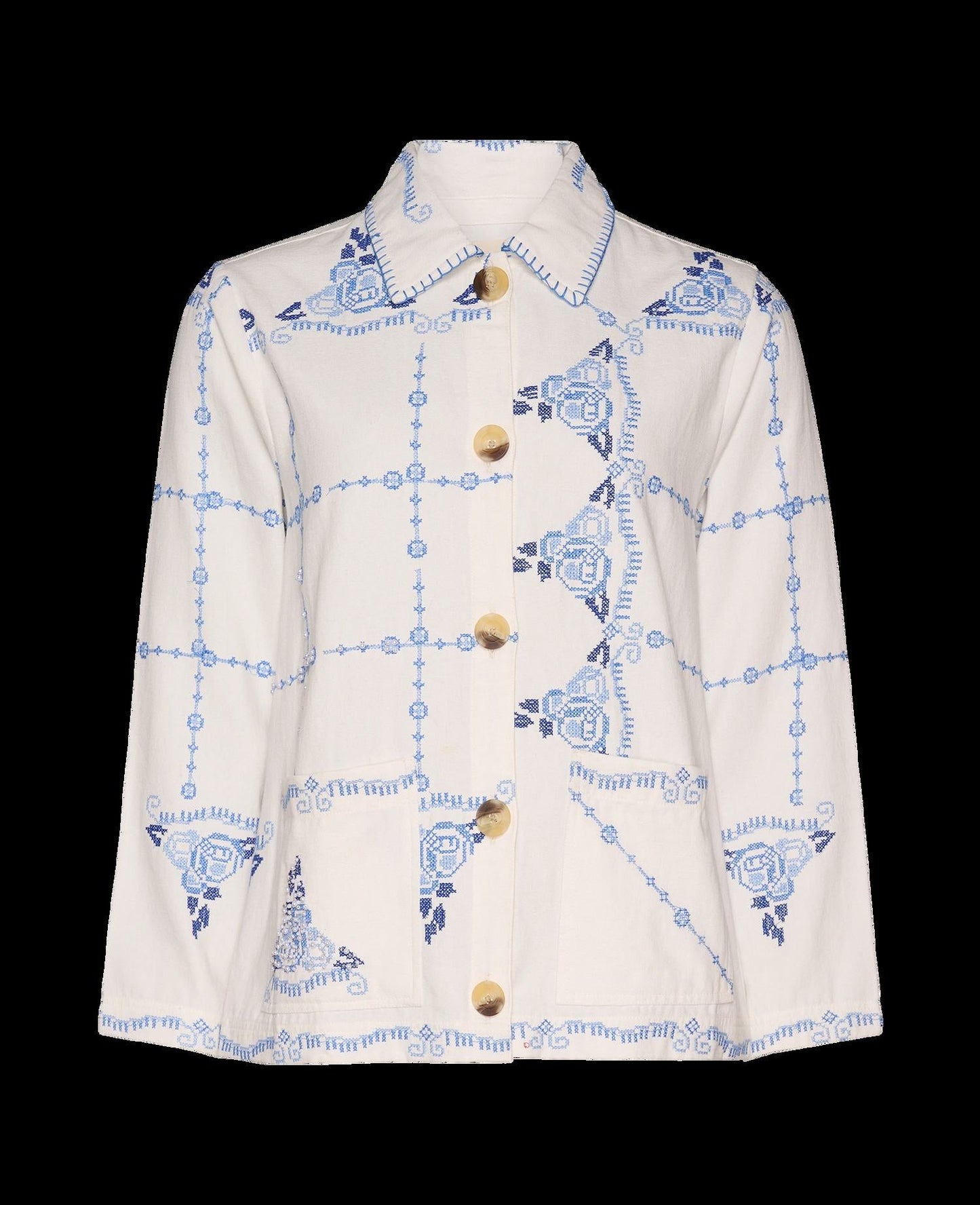 Jacket Se1619 My Jacket Ecru-Blue