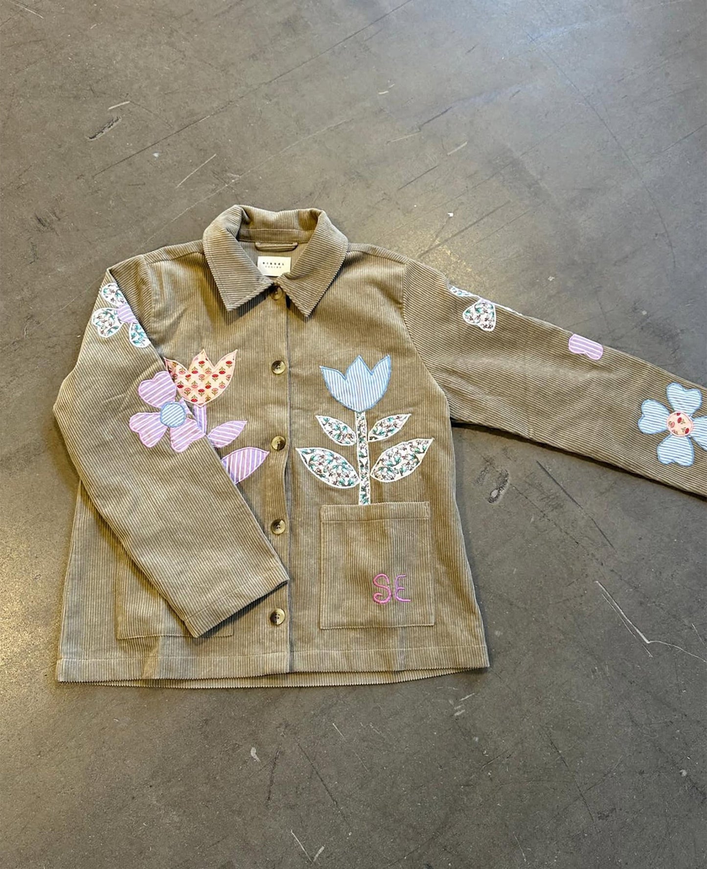 Sissel Edelbo | Twiggy Jacket in Sand - Hand-Embroidered Corduroy