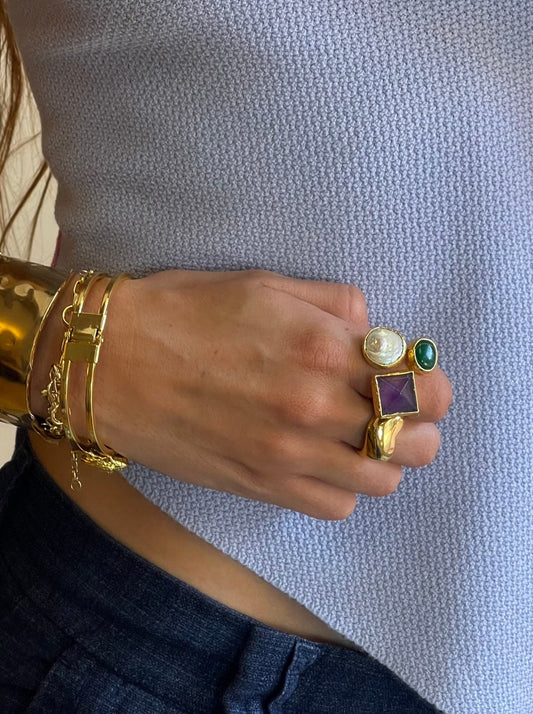 Ring Avant-garde Green