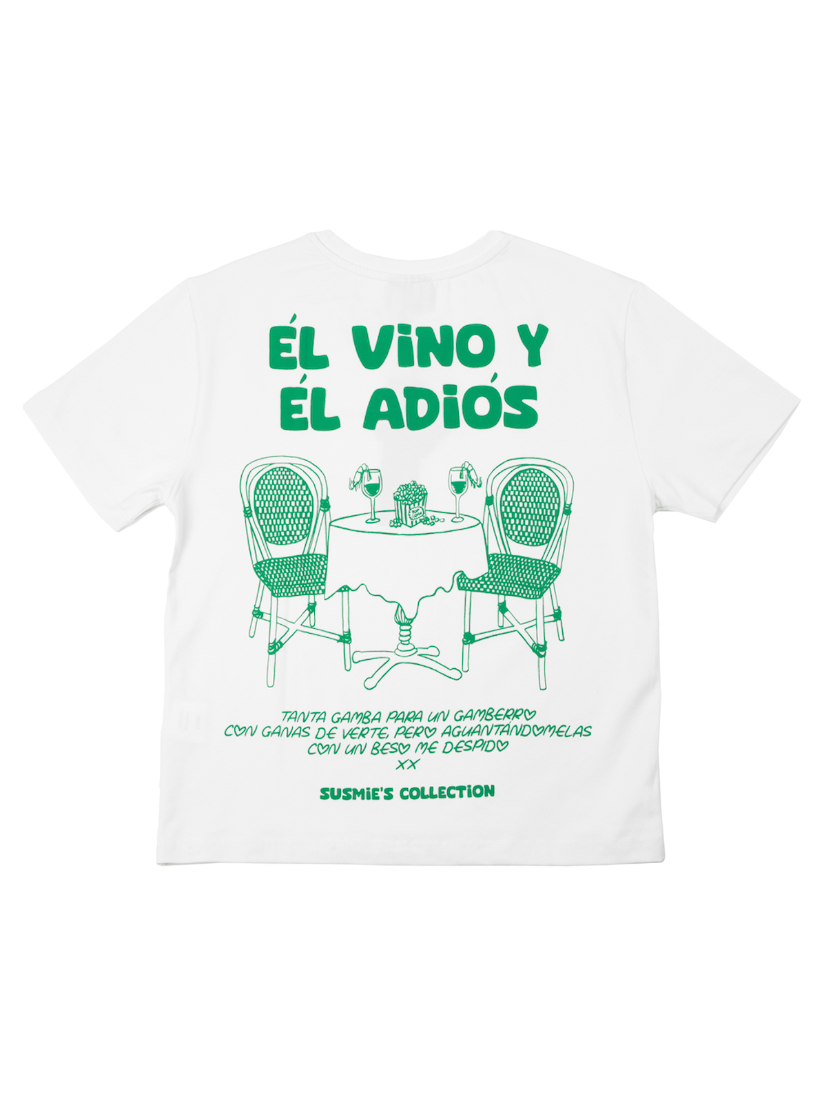 Tshirt El Vino Y Ei Ad El Vino Adios White