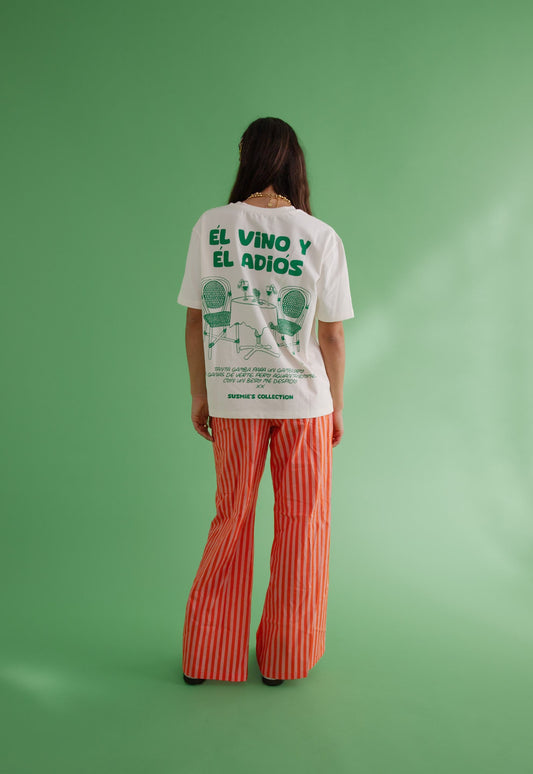 Tshirt El Vino Y Ei Ad El Vino Adios White