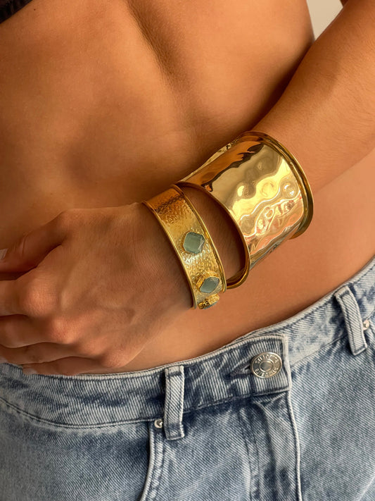 Bangle Bracel Reflejos Gold