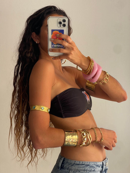 Bangle Bracel Reflejos Gold