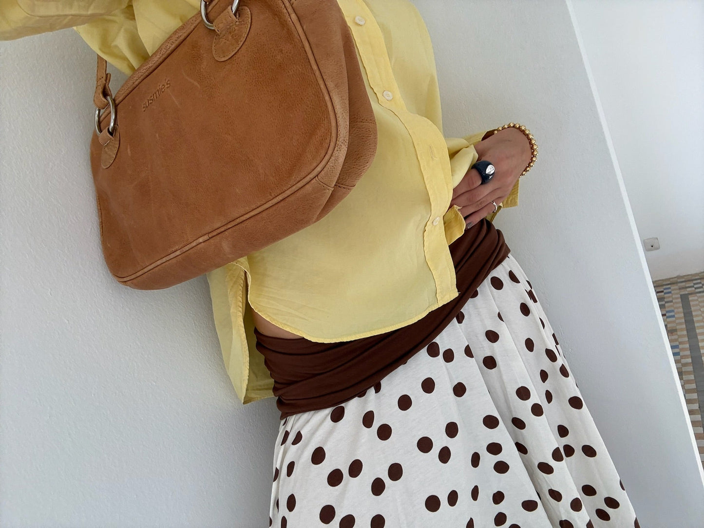 Shoulder Bag Vito Mustard