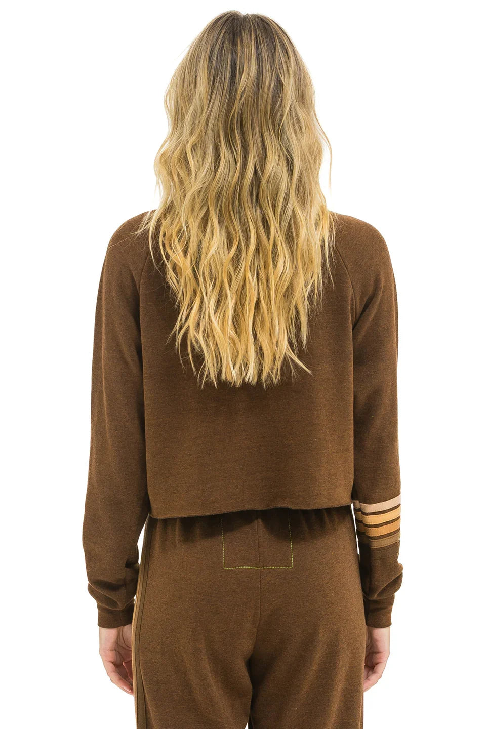 Aviator Nation | Rugby-Stitch Sweatshirt - Chocolate-Espresso