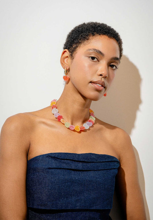 Necklace Jelly He Jelly Heart N Multi