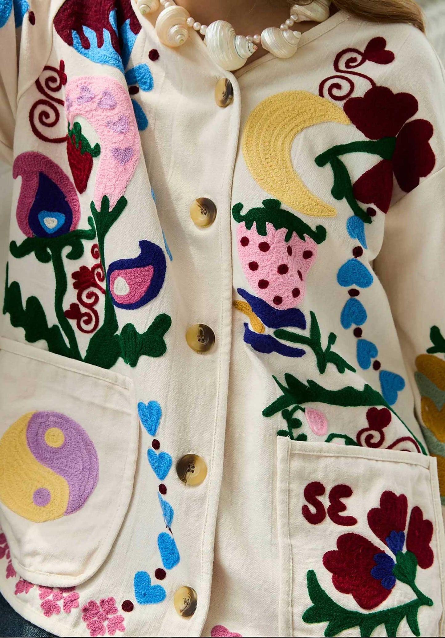 Jacket Maggie Suzani White-Rose