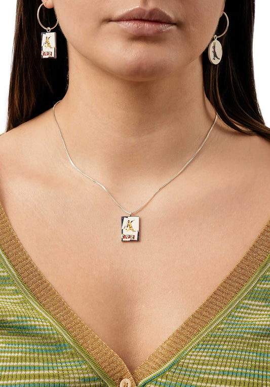 Necklace Basquiat Epz Baseball Silver