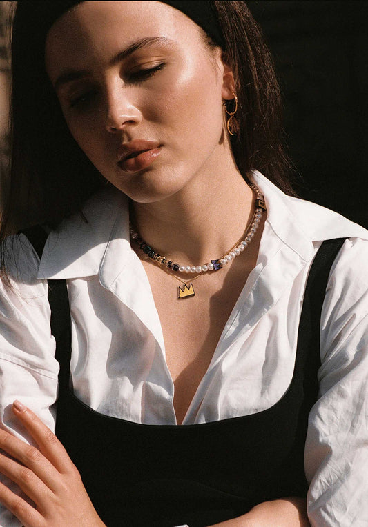 Necklace Crown Of Basquiat Crown Gold