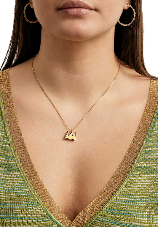 Necklace Crown Of Basquiat Crown Gold