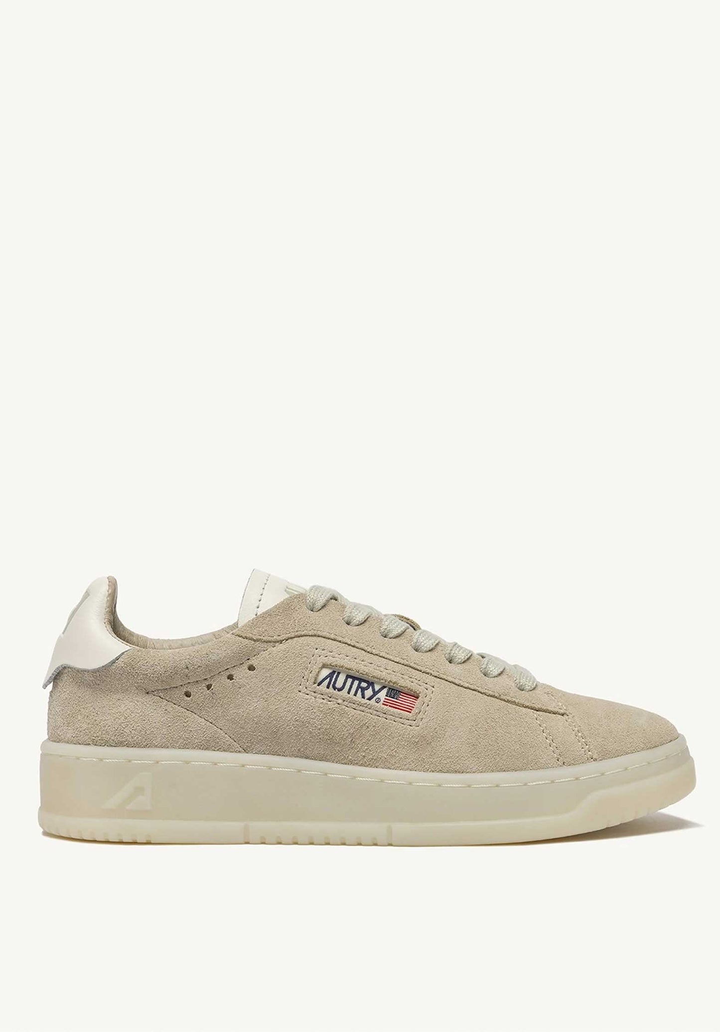 Autry | Dallas Low Sneaker in Suede Papyrus-Marsh
