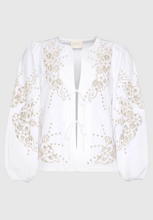 Denim Blouse Se1 Magdalena Top Ecru