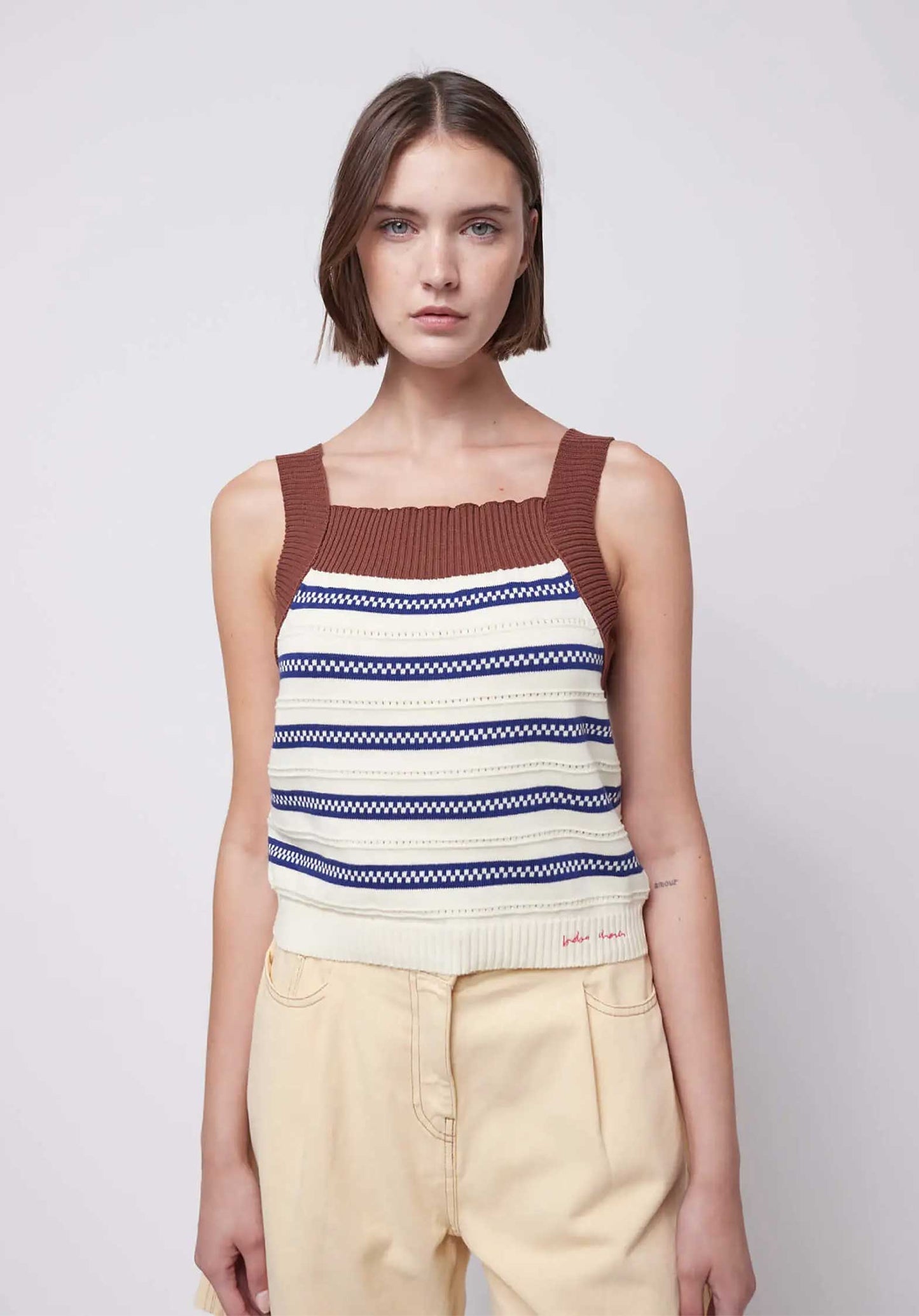 Tank Stripes Knitt 125ad105 Off-White