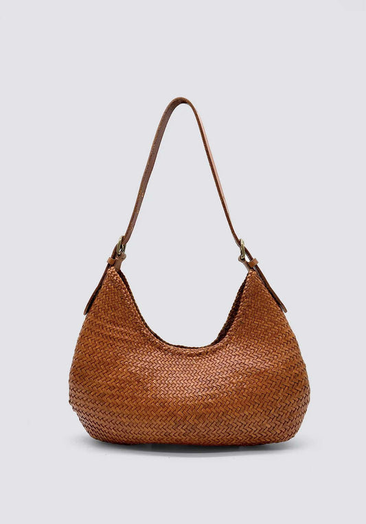 Shoulder Bag Luna Mezza Tan-Black-Edge