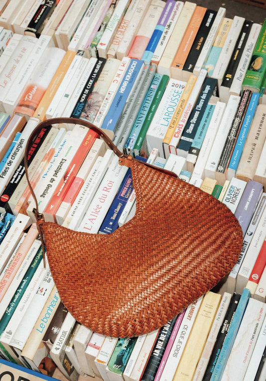 Shoulder Bag Luna Mezza Tan-Black-Edge