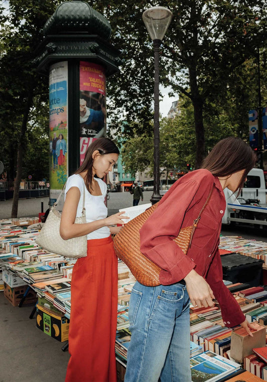 Shoulder Bag Luna Mezza Tan-Black-Edge