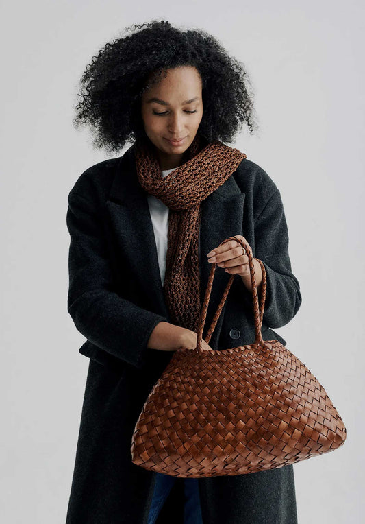 Shoulder Bag Santa Croc Santa Croce Big Tan-Black-Edge