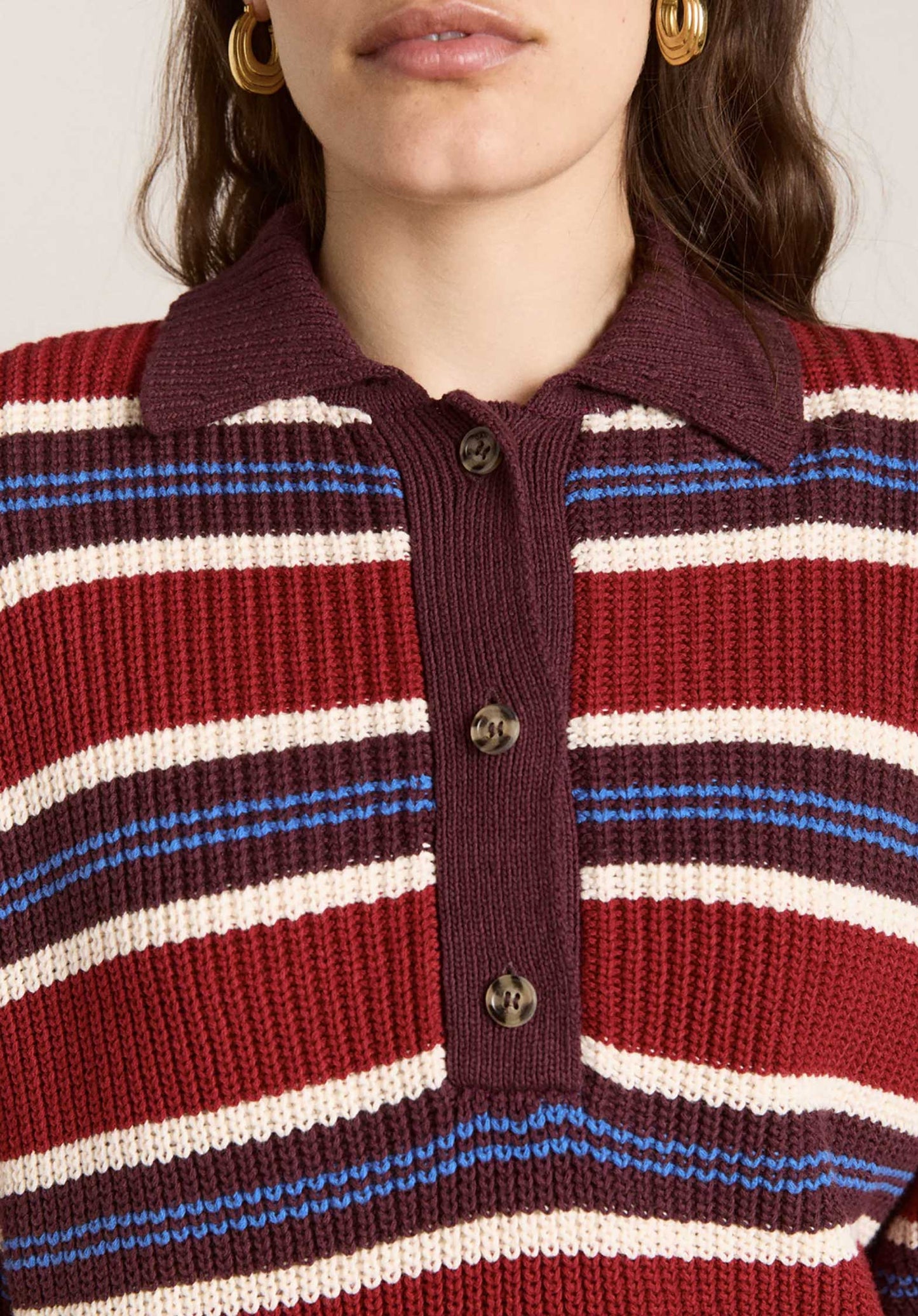 Aw25-dm-2018 Ilona Strip Rugb Burgundy