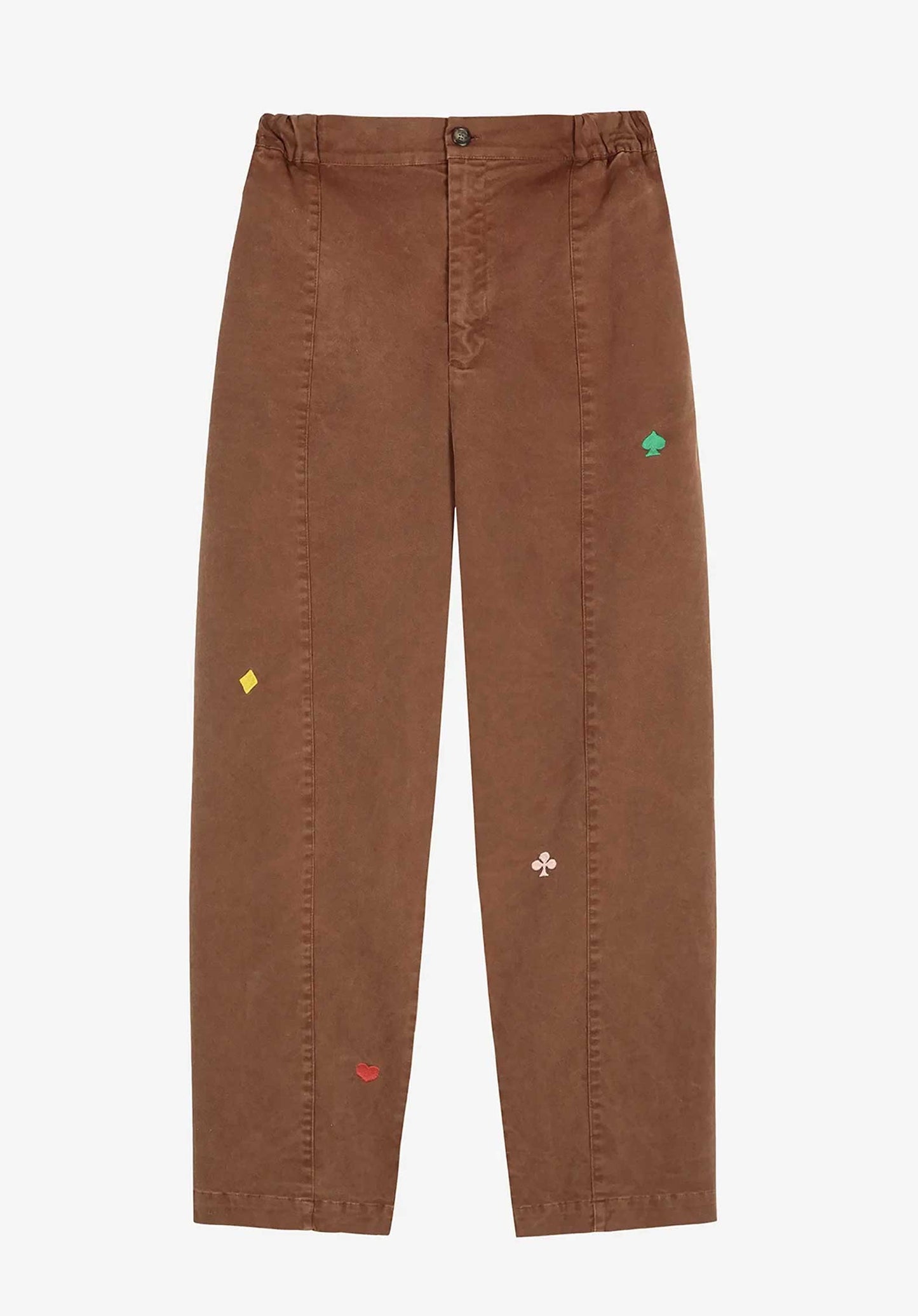 Pants Embroi 225ad036 Brown