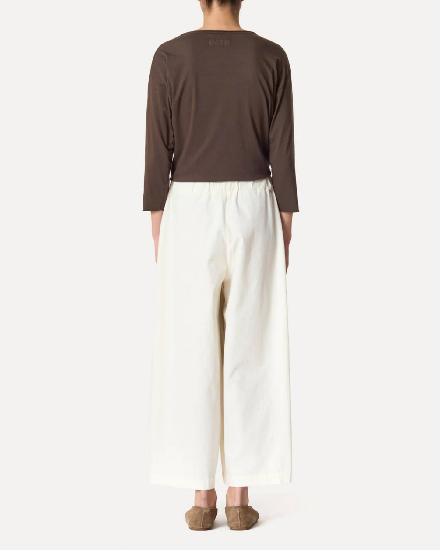 Labo Art | Tapered Poplin Pants - Ivory Avorio