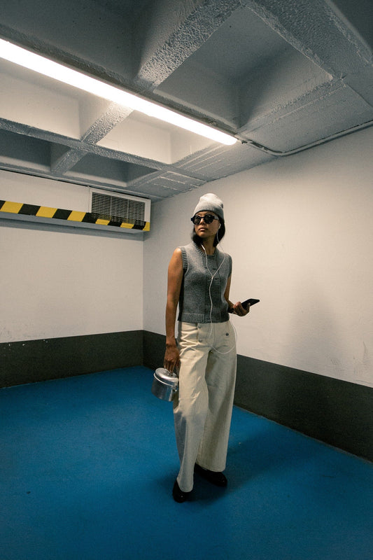 Aw25-699 Buttoned Vest Dark-Grey-Melange