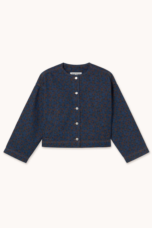 Aw25-714 Flowers Crop Jac Deep-Indigo