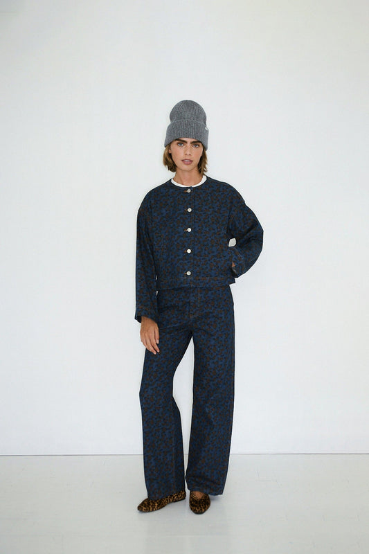 Aw25-714 Flowers Crop Jac Deep-Indigo