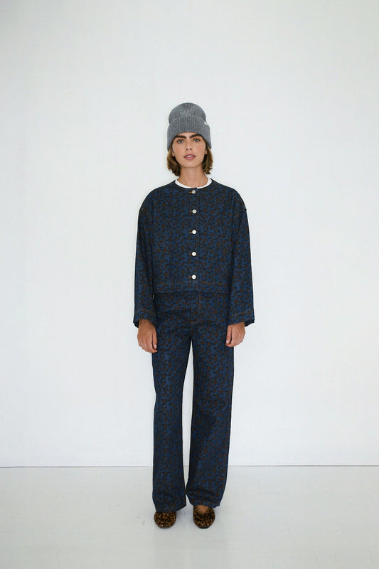 Aw25-714 Flowers Crop Jac Deep-Indigo