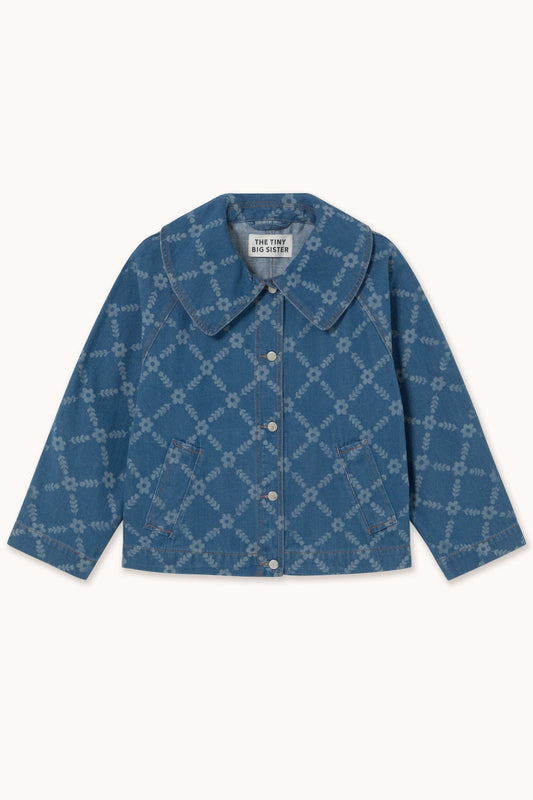 Aw25-745 Flower Grid De J Light-Navy