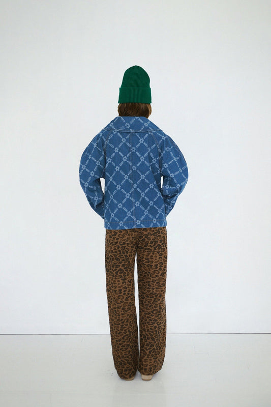 Aw25-745 Flower Grid De J Light-Navy