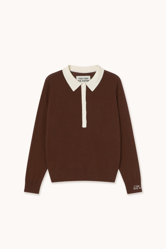 Aw25-677 Frank Cont Swea Chocolate
