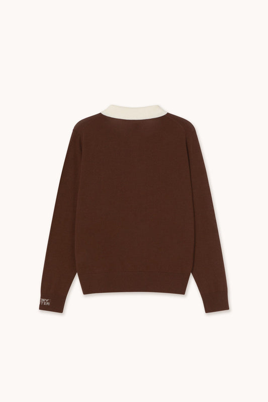 Aw25-677 Frank Cont Swea Chocolate