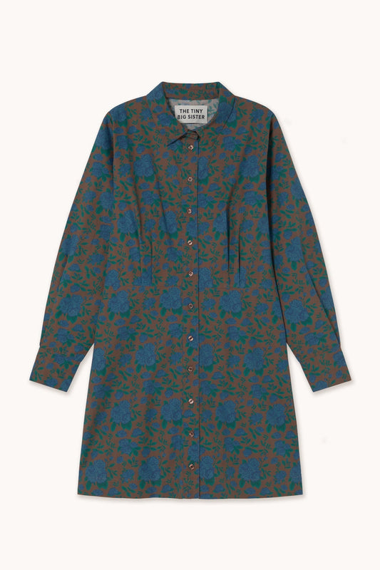 Aw25-735 Roses Shirt Dre Dark-Brown