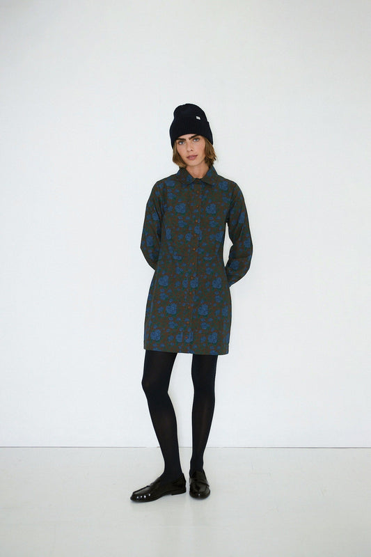 Aw25-735 Roses Shirt Dre Dark-Brown