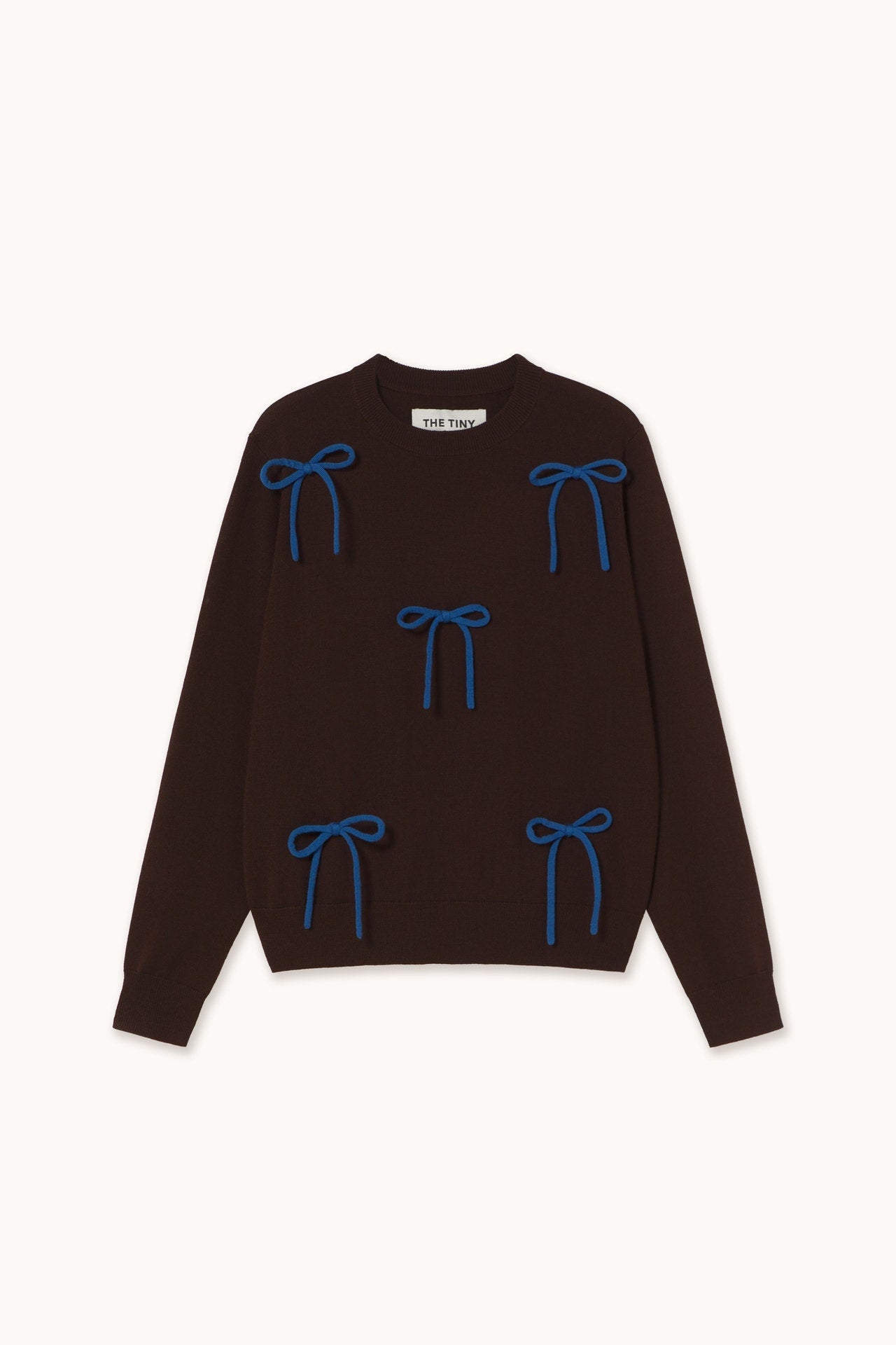 Aw25-695 Sara Bow Sweater Dark-Brown