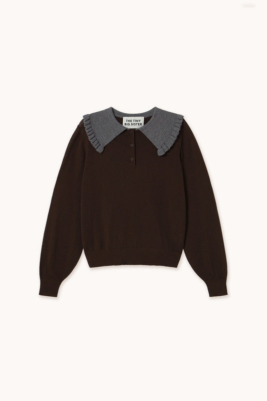 Aw25-692 Sara Sweater Dark-Brown