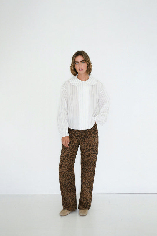 Aw25-622 Striped Shirt Off-White