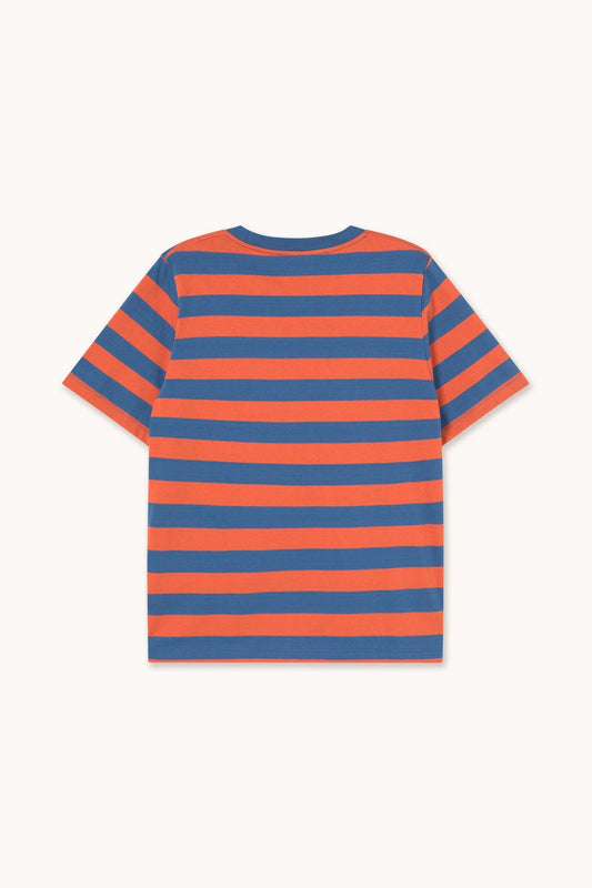 Aw25-776 Strip Basic Tee Light-Navy-Red