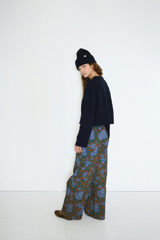 Aw25-700 Tie Detail Cardi Navy