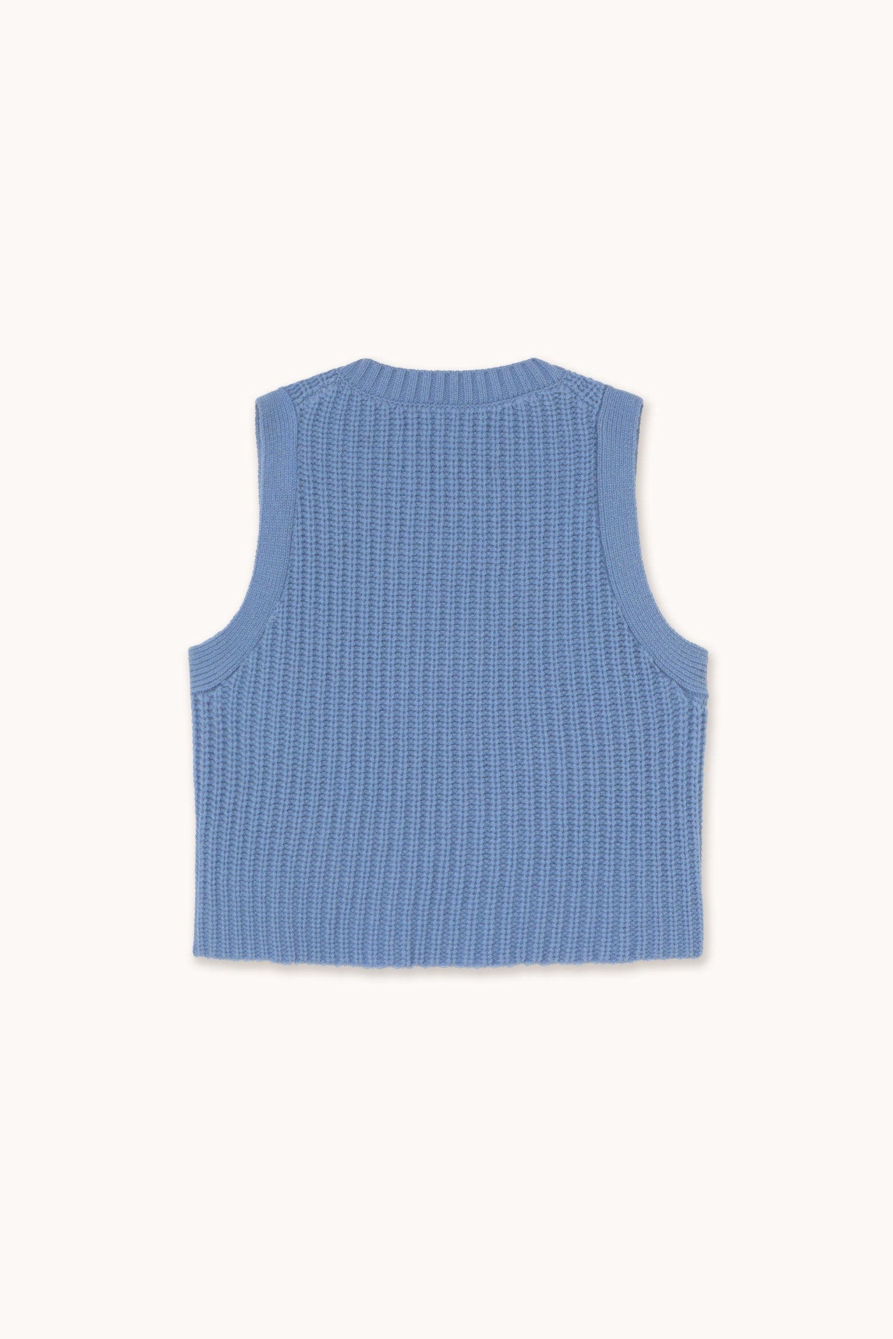 Aw25-701 Tie Detail Vest Denim-Blue