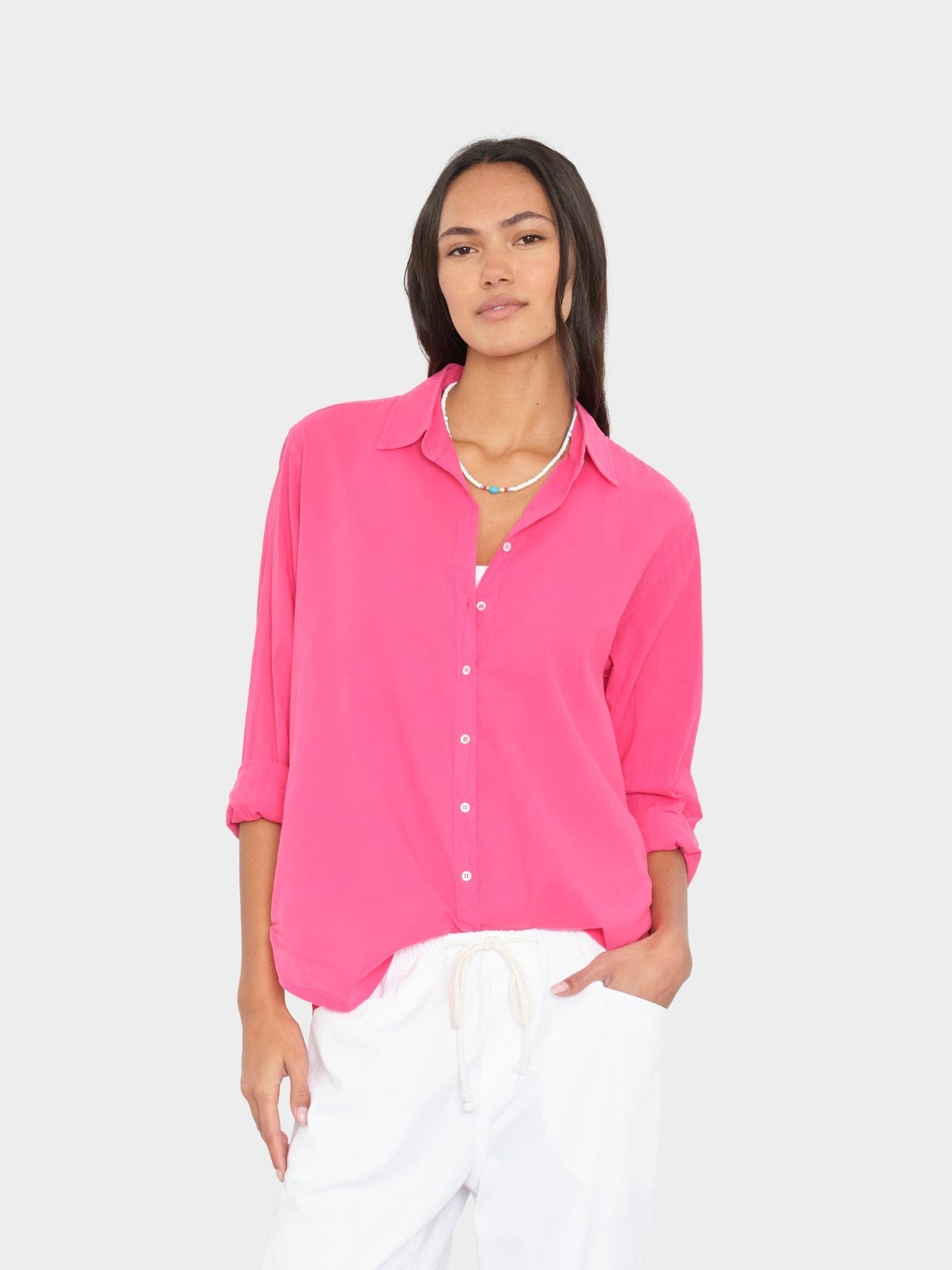 Xirena | Channing Shirt in Fuchsia-Pink Fuschia-Pink