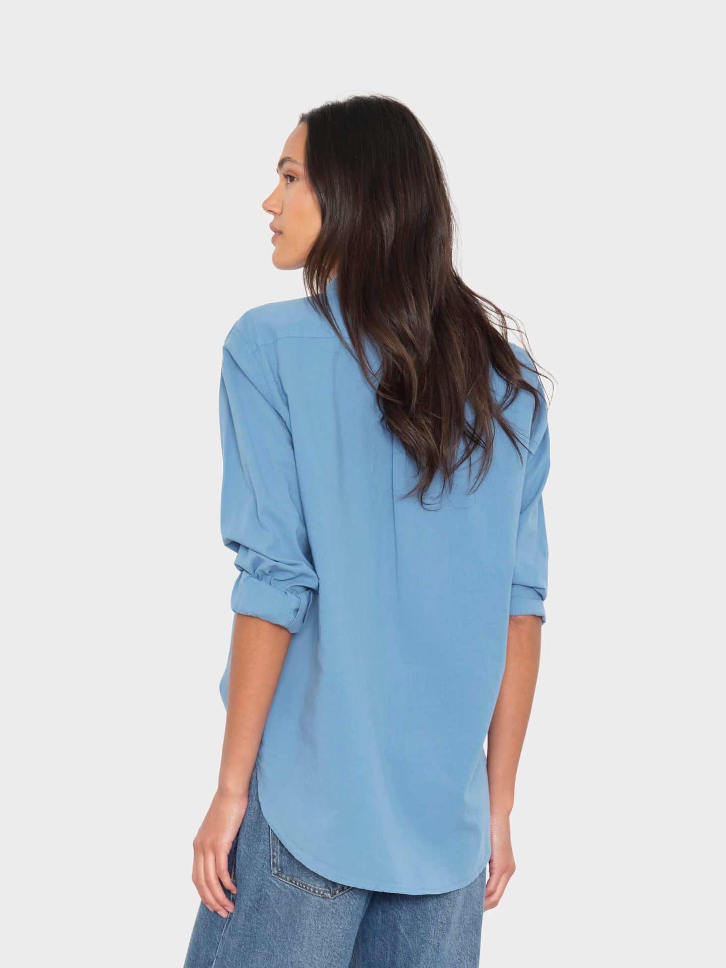 Xirena | Lyla Shirt - Cotton Poplin Blue-Lark