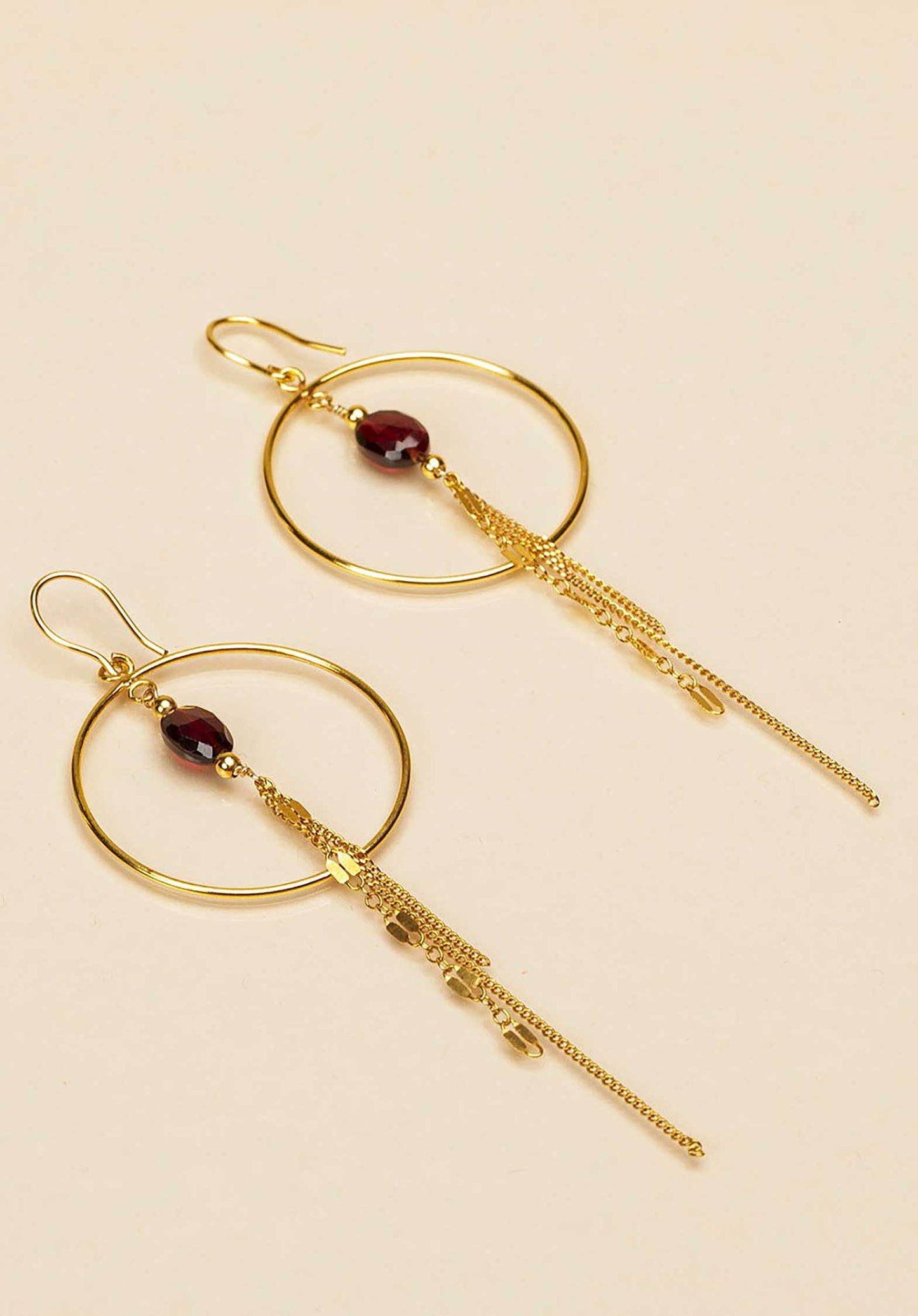 Earring  Boccg Grenat