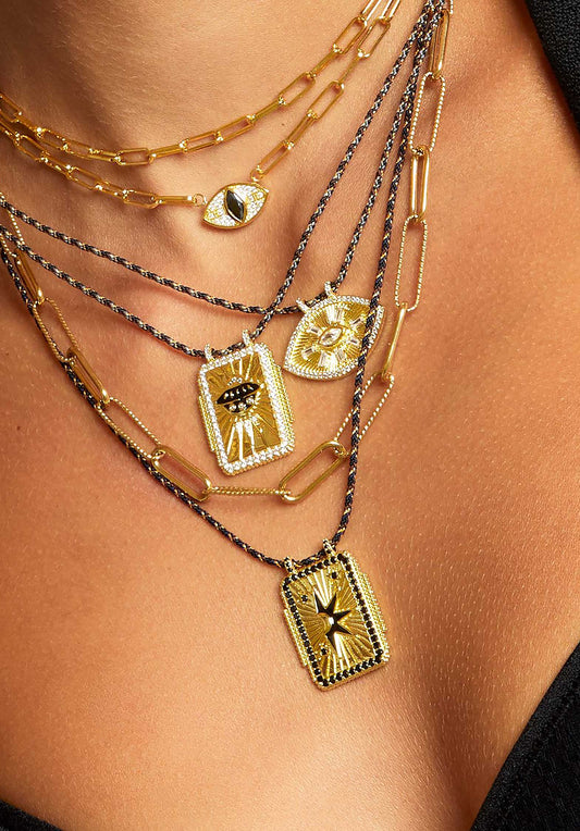 Necklace Flying Saucer Co-238g Gold