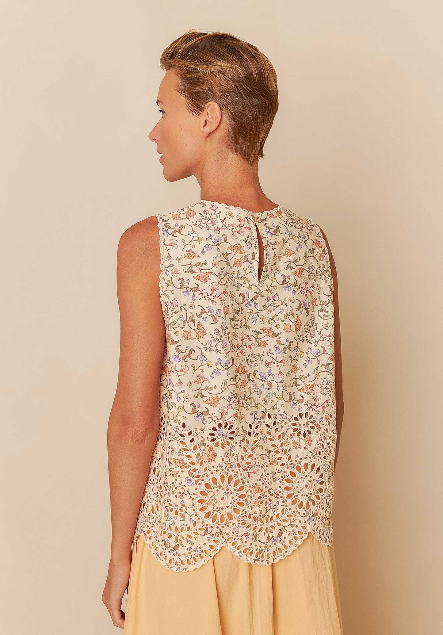 Embroidered Poplin T Mc196 Crudo