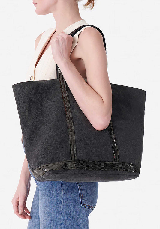 Tote Bag Linen Cabas L Ve31-v40409 Elephant